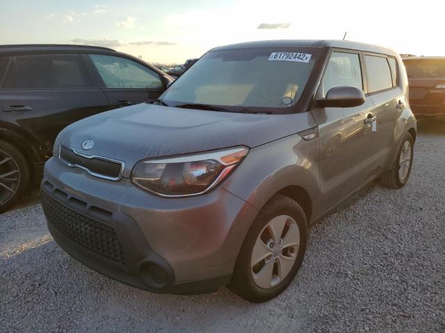 KNDJN2A26E7092201 - 2014 KIA SOUL GRAY photo 2