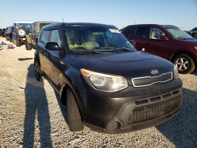 KNDJN2A25E7067385 - 2014 KIA SOUL BLACK photo 1