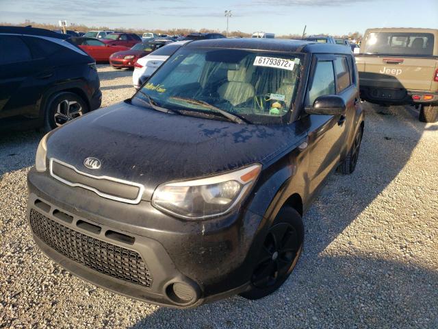 KNDJN2A25E7067385 - 2014 KIA SOUL BLACK photo 2