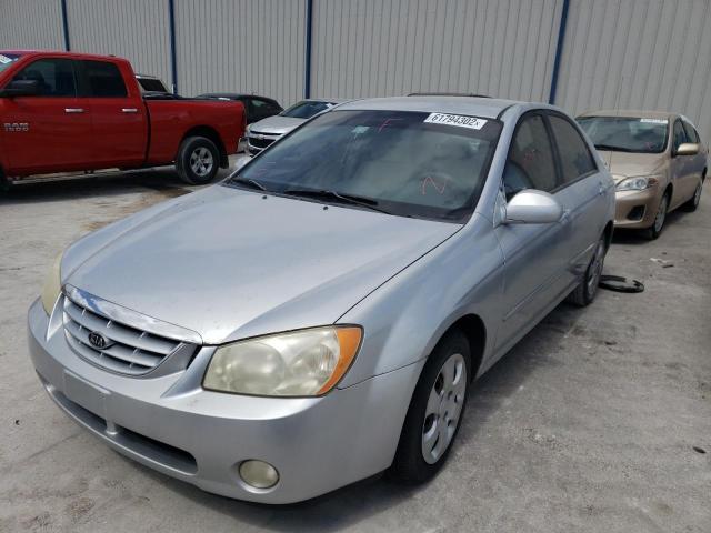 KNAFE121545057775 - 2004 KIA SPECTRA LX SILVER photo 2