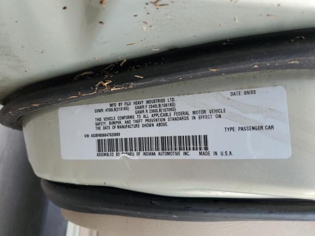 4S3BH806647620689 - 2004 SUBARU LEGACY OUT BEIGE photo 10