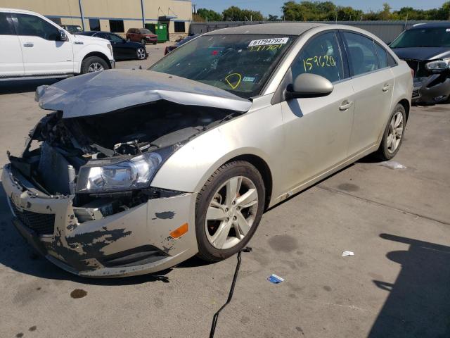 1G1P75SZ9E7271701 - 2014 CHEVROLET CRUZE SILVER photo 2