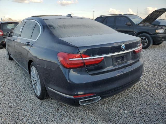 WBA7E2C3XHG741015 - 2017 BMW 740 I BLUE photo 3