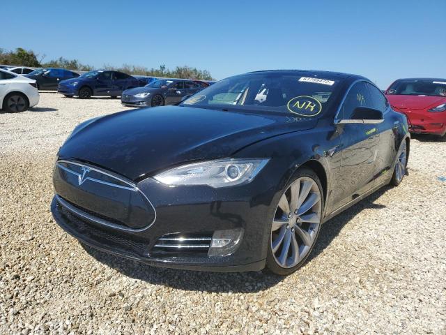 5YJSA1CP5DFP13052 - 2013 TESLA MODEL S BLACK photo 2