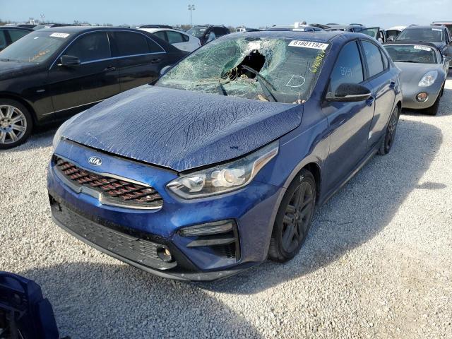 3KPF34AD1LE141049 - 2020 KIA FORTE GT L BLUE photo 2