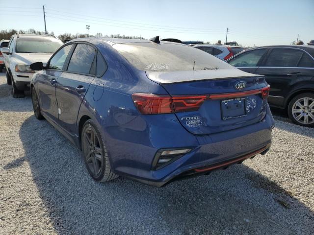 3KPF34AD1LE141049 - 2020 KIA FORTE GT L BLUE photo 3