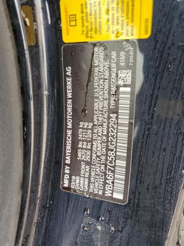 WBA6F7C58JG232294 - 2018 BMW 650 XI BLACK photo 13