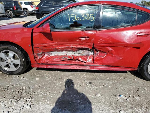 2G2WP552881150228 - 2008 PONTIAC GRAND PRIX წითელი ფოტო 9