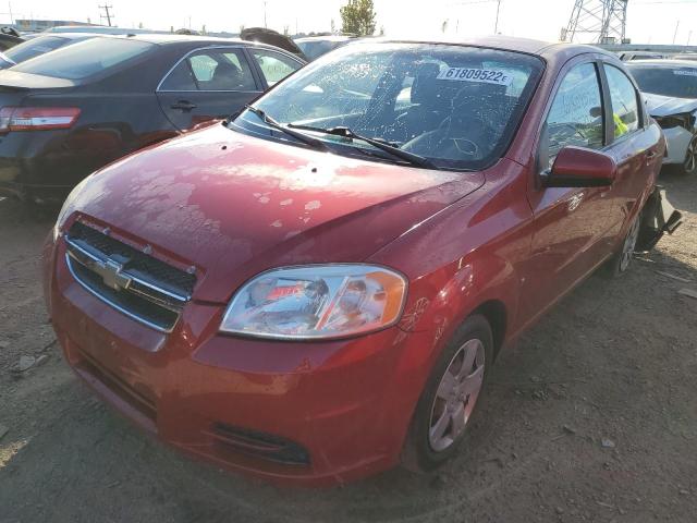 KL1TD56E29B316560 - 2009 CHEVROLET AVEO LS RED photo 2