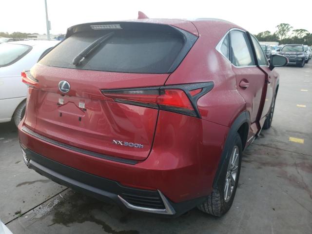 JTJDJRDZ3L5006830 - 2020 LEXUS NX 300H RED photo 4