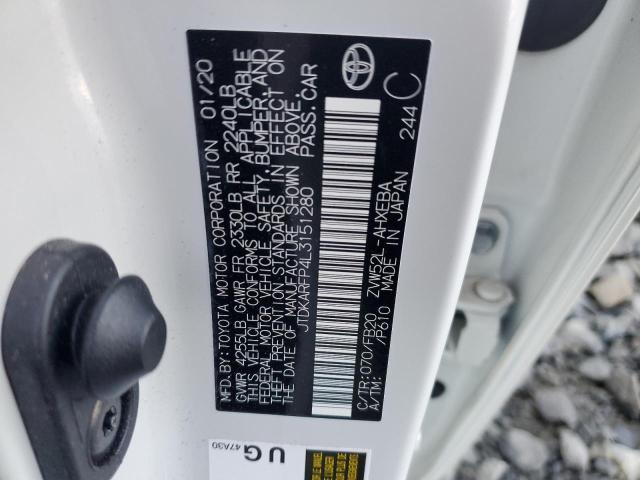 JTDKARFP4L3151280 - 2020 TOYOTA PRIUS PRIM 白色 照片 10