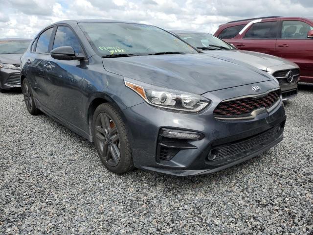 3KPF34AD7ME392949 - 2021 KIA FORTE GT L GRAY photo 1