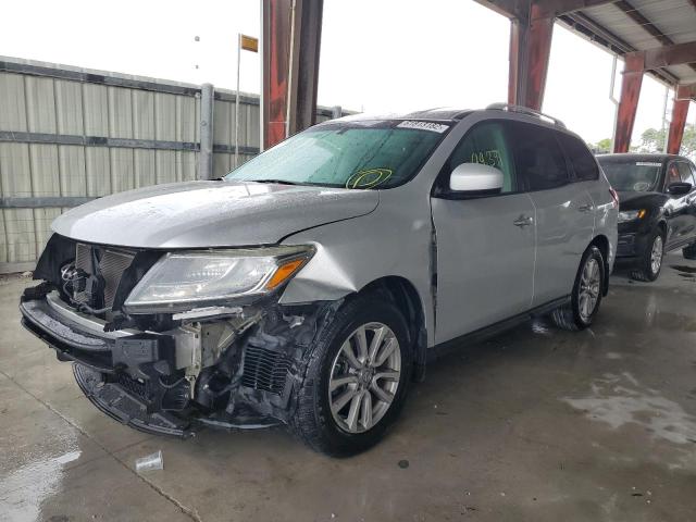 5N1AR2MN3EC733267 - 2014 NISSAN PATHFINDER SILVER photo 2