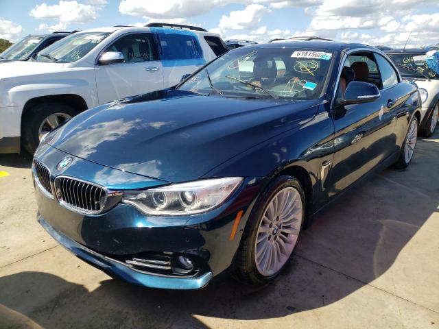 WBA3V7C53FP771323 - 2015 BMW 428 I SULE ლურჯი ფოტო 2
