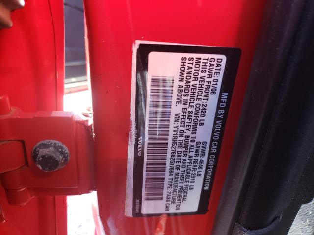 YV1RH527662537664 - 2006 VOLVO S60 R 红色 照片 10