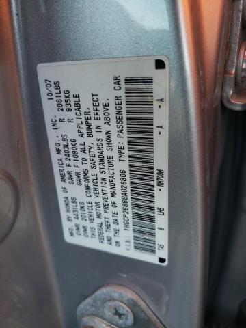 1HGCP26868A026806 - 2008 HONDA ACCORD EXL SILVER photo 10