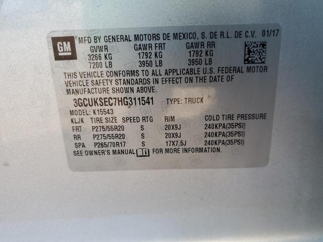 3GCUKSEC7HG311541 - 2017 CHEVROLET SILVRDO LS SILVER photo 10