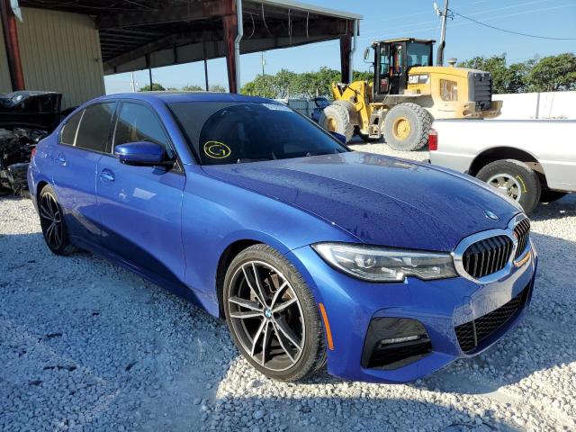 3MW5R1J02L8B38968 - 2020 BMW 330I BLUE photo 1