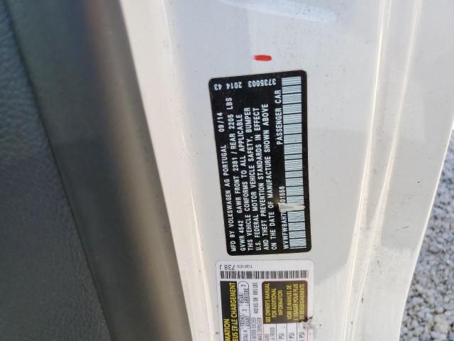 WVWFW8AH7FV001556 - 2015 VOLKSWAGEN EOS LUX 白色 照片 10