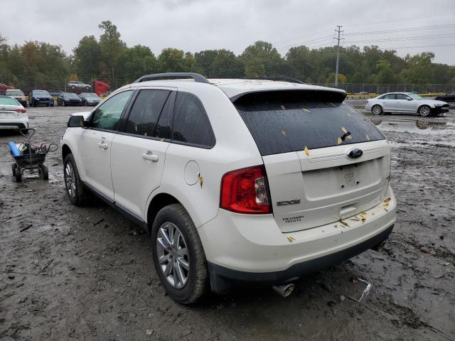 2FMDK3JC1CBA88271 - 2012 FORD EDGE SEL WHITE photo 3