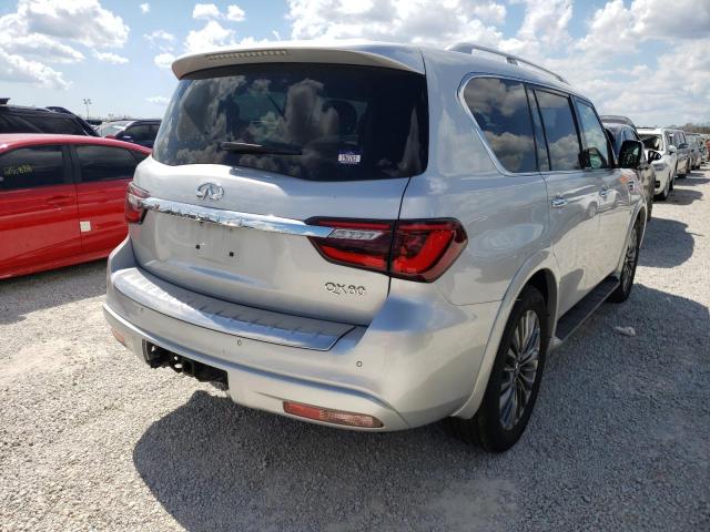 JN8AZ2NF2L9700979 - 2020 INFINITI QX80 LUXE SILVER photo 4