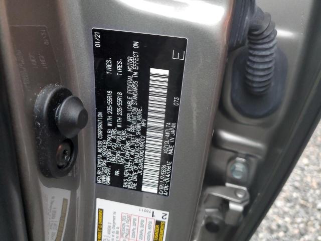 JTJSARBZXM2189012 - 2021 LEXUS NX 300 BAS 灰色 照片 10