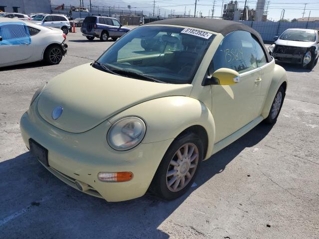3VWCM31Y24M341441 - 2004 VOLKSWAGEN NEW BEETLE YELLOW photo 2