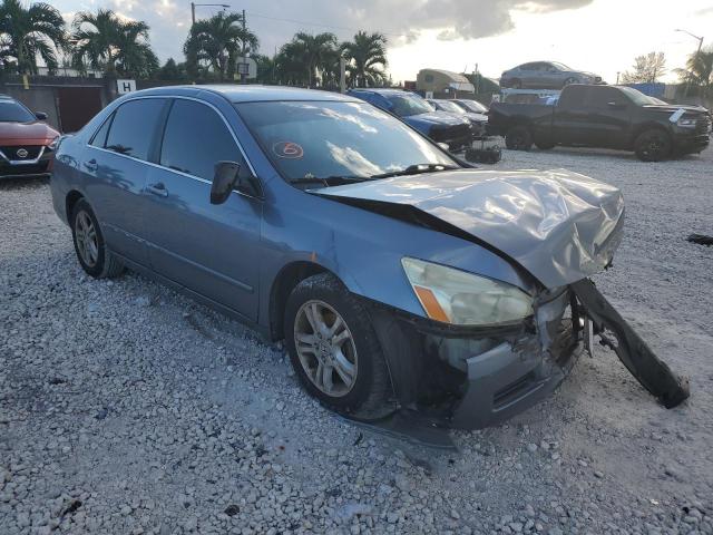 1HGCM56397A173246 - 2007 HONDA ACCORD SE BLUE photo 1