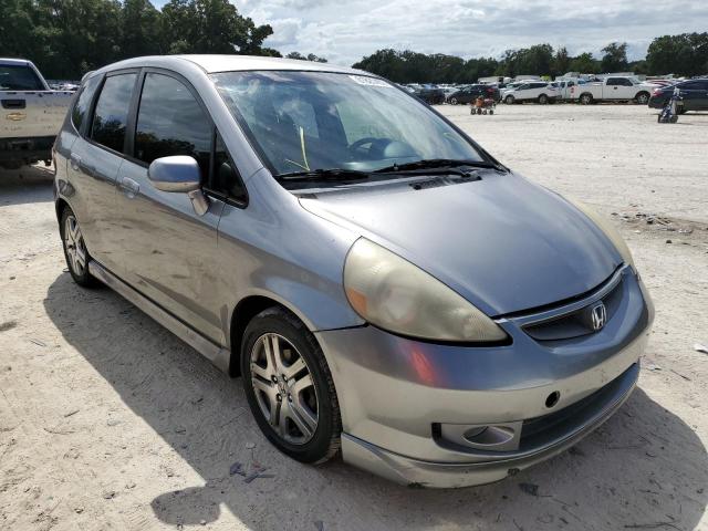 JHMGD38627S023709 - 2007 HONDA FIT S GRAY photo 1