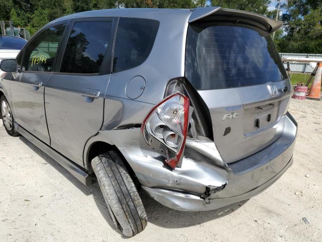 JHMGD38627S023709 - 2007 HONDA FIT S GRAY photo 9