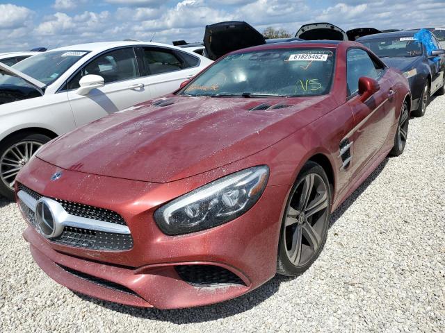 WDDJK6GA5KF055954 - 2019 MERCEDES-BENZ SL 450 RED photo 2