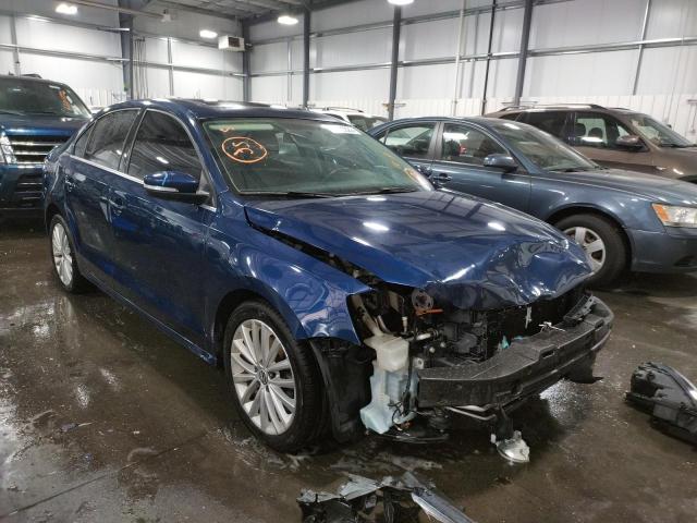 3VWLP7AJ4CM310336 - 2012 VOLKSWAGEN JETTA SEL BLUE photo 1