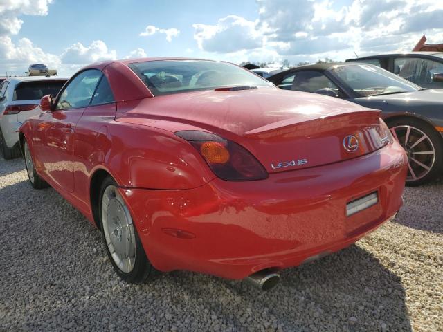 JTHFN48Y120031675 - 2002 LEXUS SC 430 RED photo 3