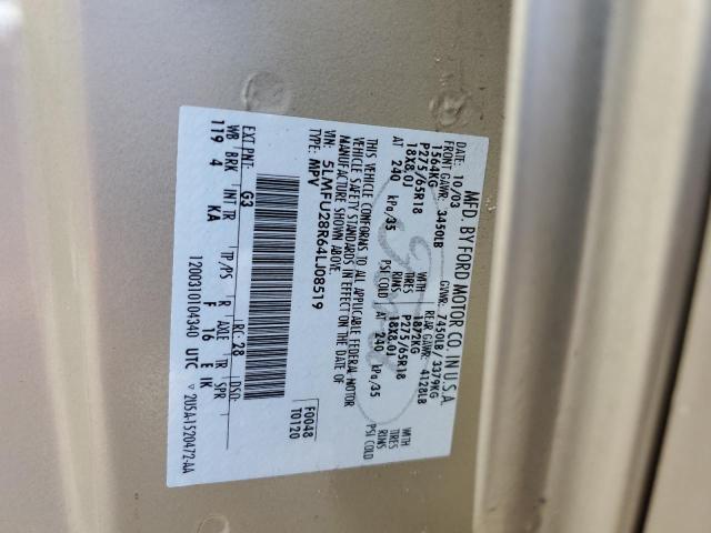 5LMFU28R64LJ08519 - 2004 LINCOLN NAVIGATOR 棕色 照片 10