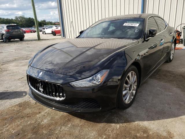 ZAM57XSA7E1084301 - 2014 MASERATI GHIBLI BLUE photo 2