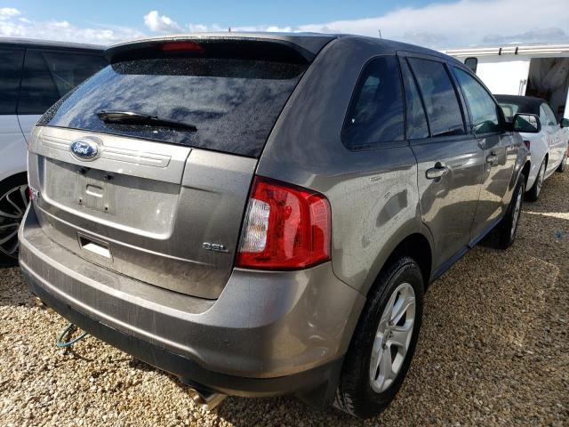 2FMDK3JC2DBE10224 - 2013 FORD EDGE SEL GRAY photo 4