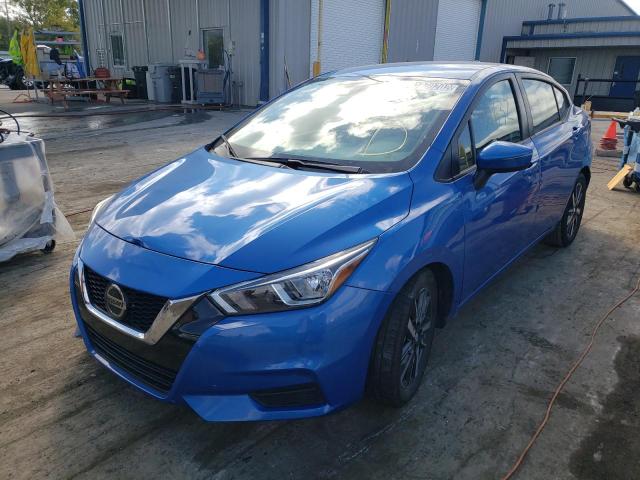 3N1CN8EV8ML864968 - 2021 NISSAN VERSA SV BLUE photo 2