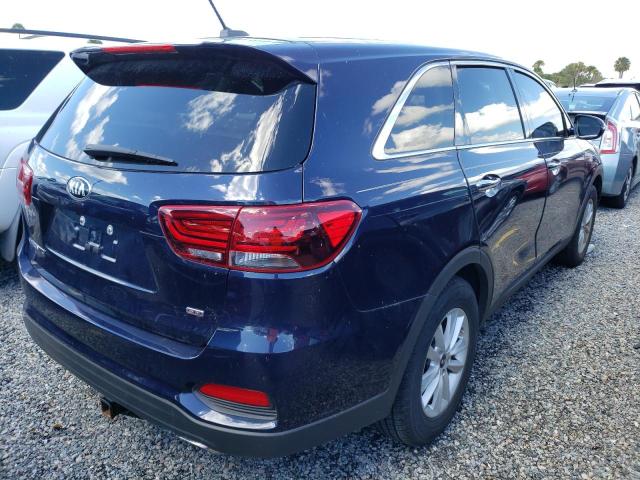 5XYPG4A34LG671910 - 2020 KIA SORENTO L BLUE photo 4