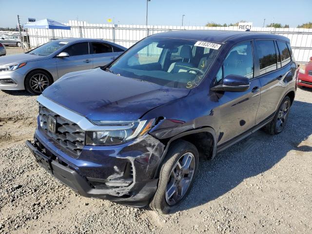 5FNYF7H54NB001462 - 2022 HONDA PASSPORT E 蓝色 照片 2