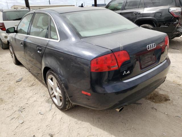 WAUDF78E27A238054 - 2007 AUDI A4 2.0T QU BLUE photo 3