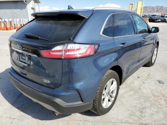 2FMPK3J95KBC48880 - 2019 FORD EDGE SEL BLUE photo 4