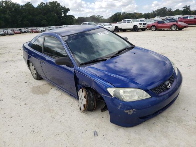 1HGEM22165L000748 - 2005 HONDA CIVIC DX V BLUE photo 1