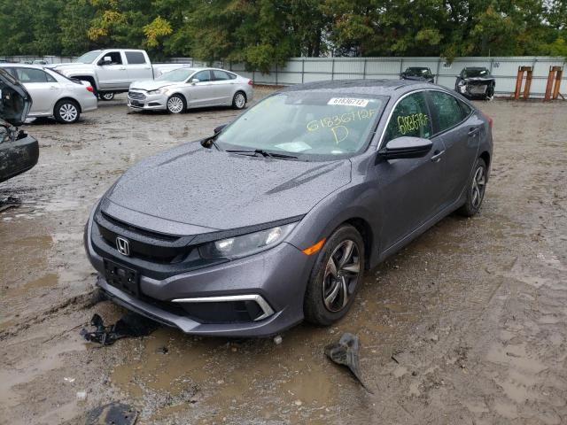 2HGFC2F63LH507243 - 2020 HONDA CIVIC LX GRAY photo 2