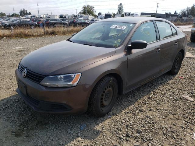 3VW1K7AJ2DM431888 - 2013 VOLKSWAGEN JETTA BASE BROWN photo 2