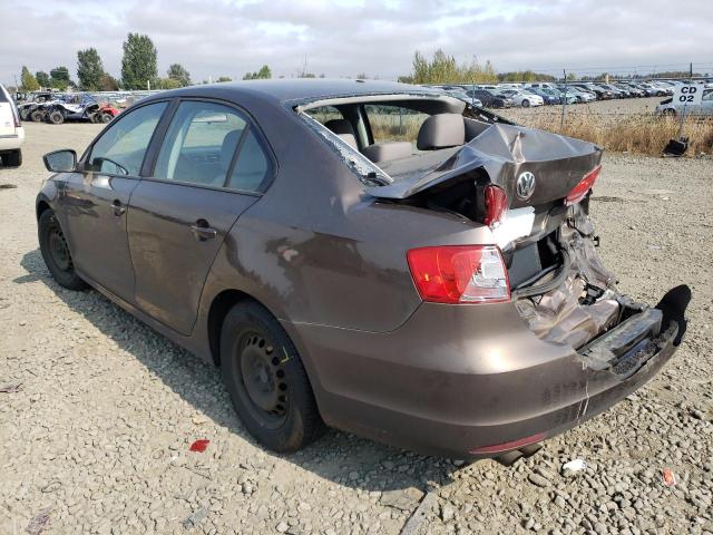 3VW1K7AJ2DM431888 - 2013 VOLKSWAGEN JETTA BASE BROWN photo 3