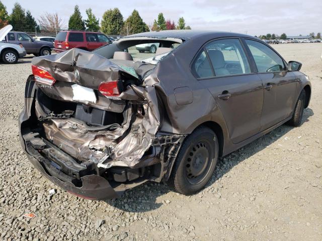 3VW1K7AJ2DM431888 - 2013 VOLKSWAGEN JETTA BASE BROWN photo 4