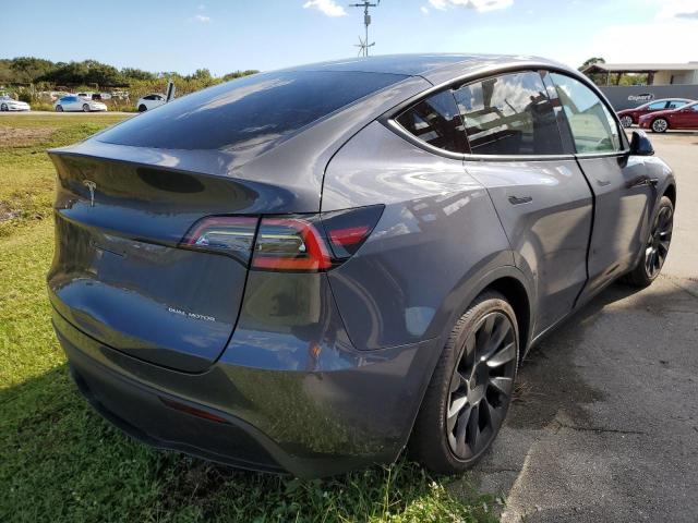 5YJYGDEE9MF108585 - 2021 TESLA MODEL Y رمادي صورة 4