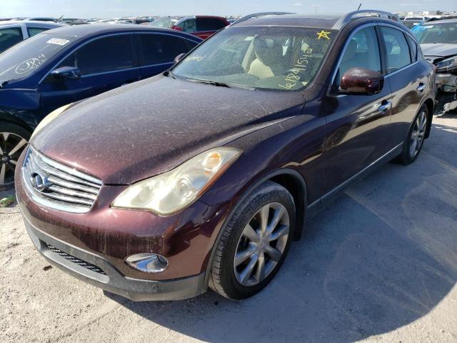 JN1BJ0HP1DM430550 - 2013 INFINITI EX37 BASE BURGUNDY photo 2