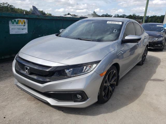 2HGFC2F82MH546313 - 2021 HONDA CIVIC SPOR SILVER photo 2