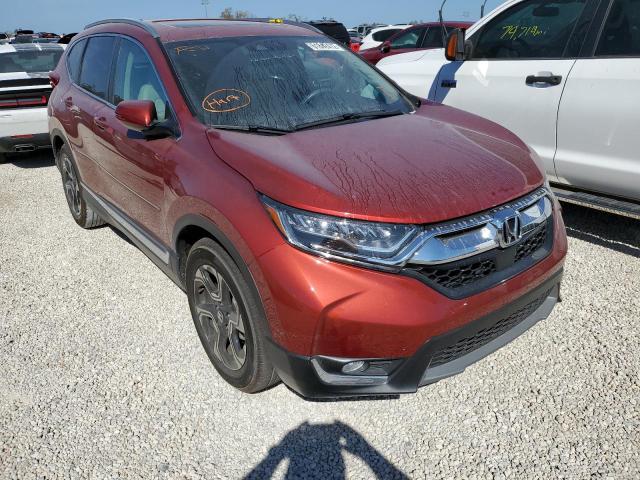 5J6RW1H92JL015253 - 2018 HONDA CR-V TOURI RED photo 1